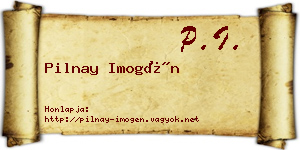 Pilnay Imogén névjegykártya